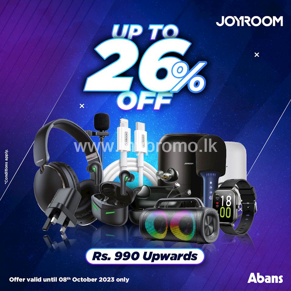 Enjoy up to 26% off on Joyroom products for a limited time at Abans