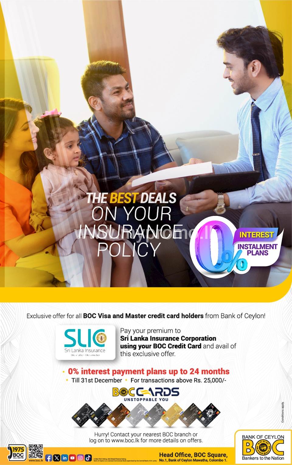 Pay Your Sri Lanka Insurance Corporation Premium With Your BOC Credit   Mypromo.lk Promo 7342d431464e455d925095e71e9ee258 