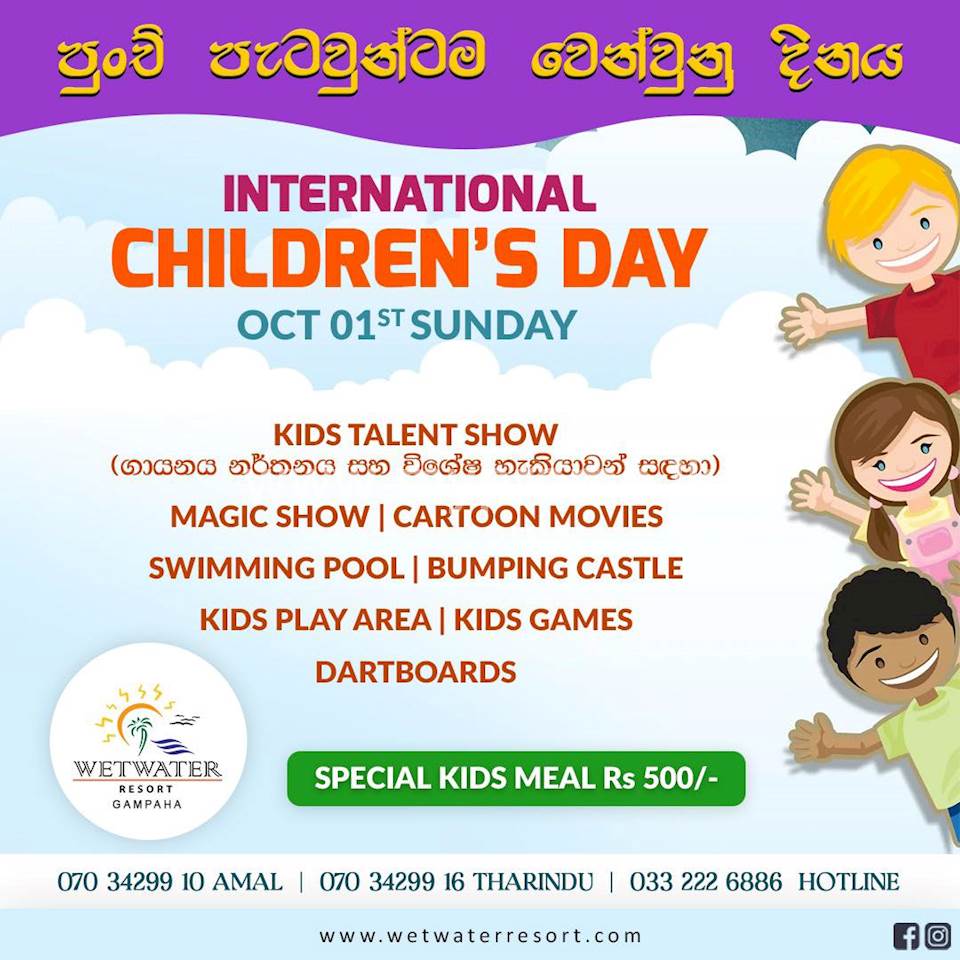 Celebrate Children's day at Wetwater Resort