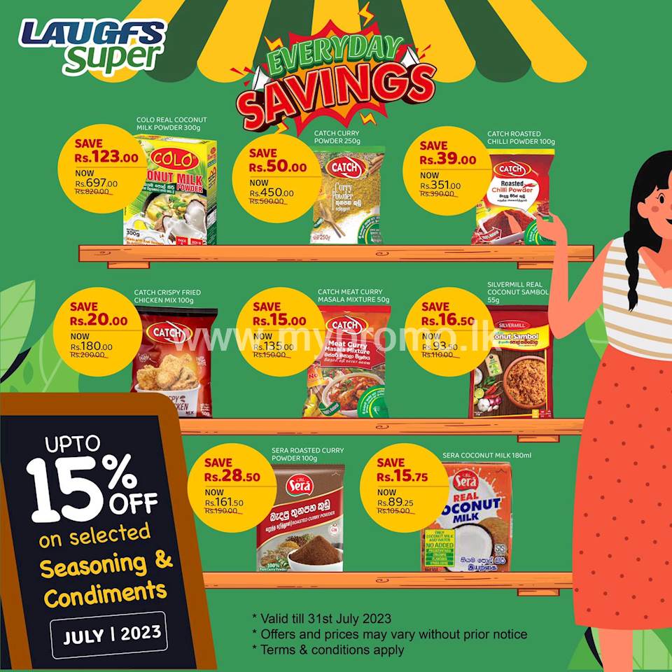 Up to 15% Off on selected Seasoning & Condiments at LAUGFS Super 