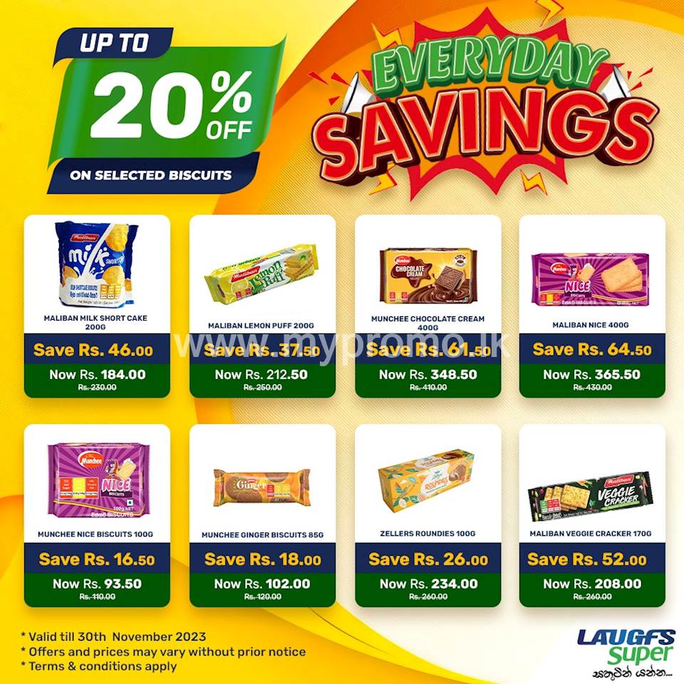 Get up to 20% off on selected Biscuits at LAUGFS Super