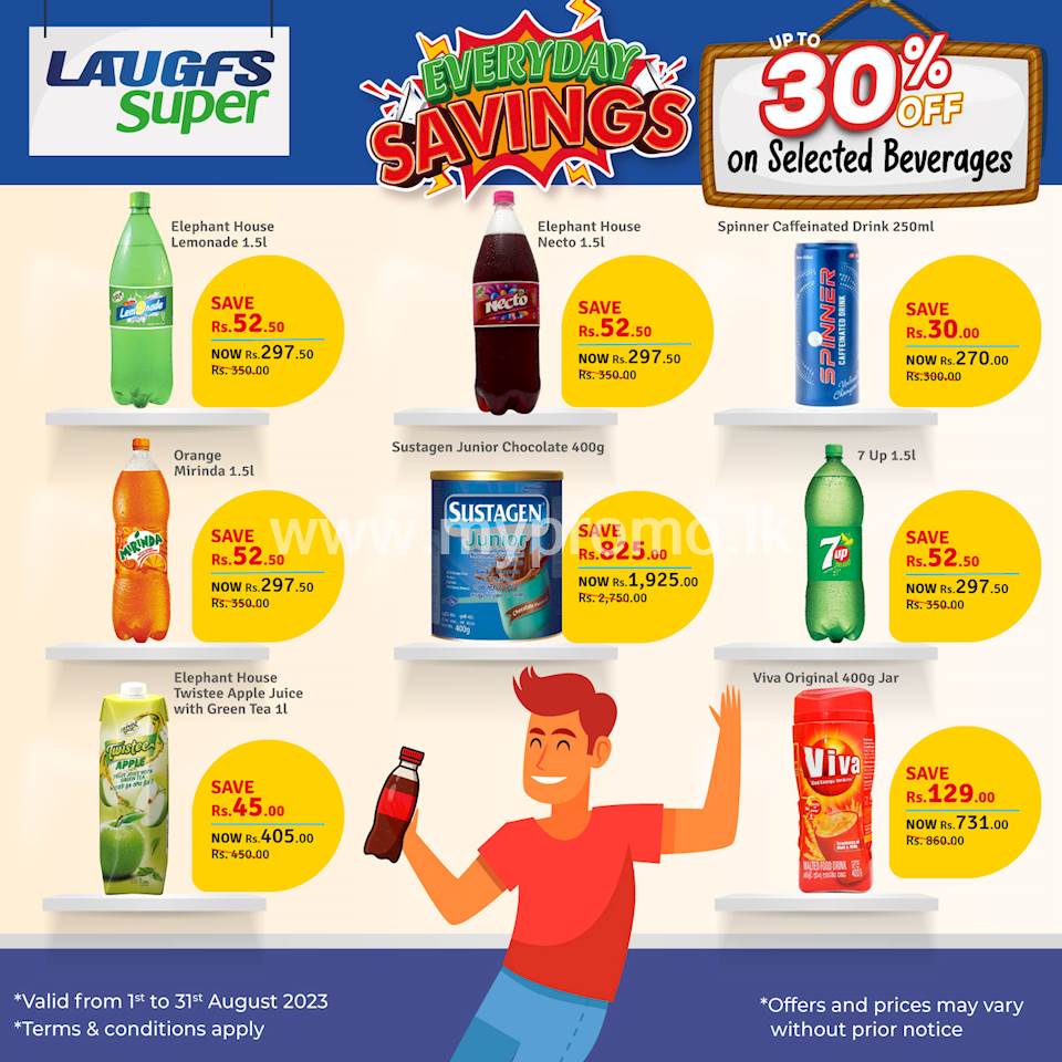 Get up to 30% Off on selected Beverages at LAUGFS Super