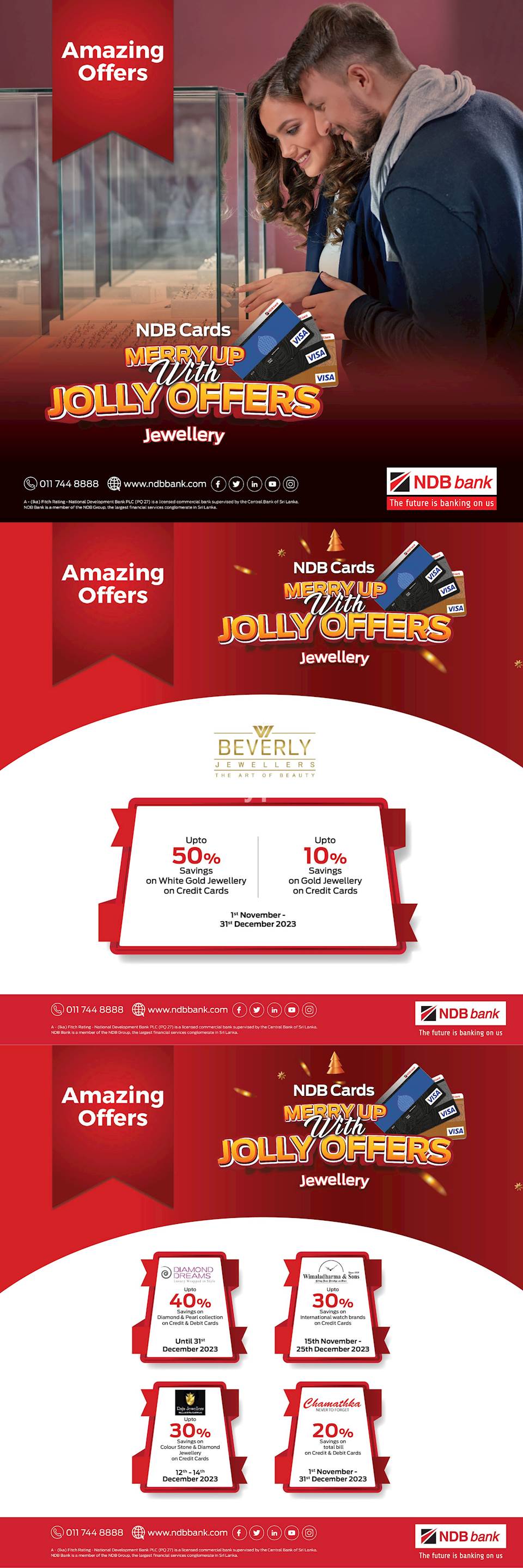 Jewellery Offers with NDB Bank Cards offers