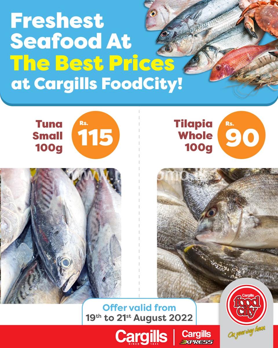 Buy fresh seafood at the Best Prices across Cargills FoodCity outlets