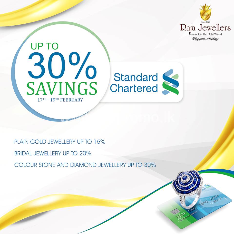 Enjoy Up to 30 Savings with Standard Chartered credit cards at Raja