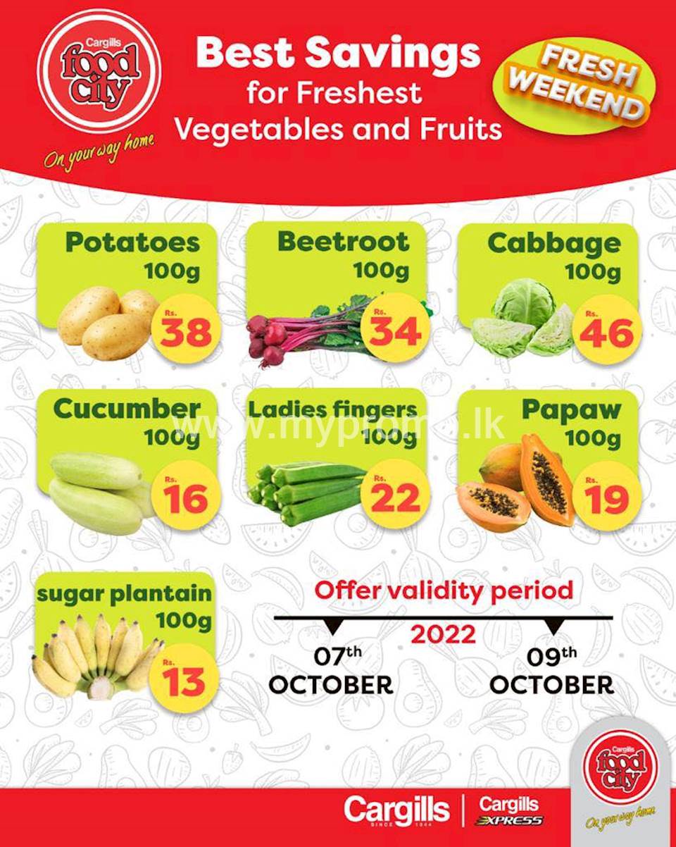 Buy Fresh Fruits and Vegetables at the Best Savings across Cargills