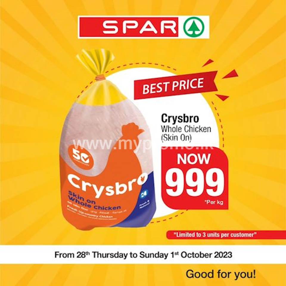 Best Price on Crysbro Whole chicken at SPAR supermarket 