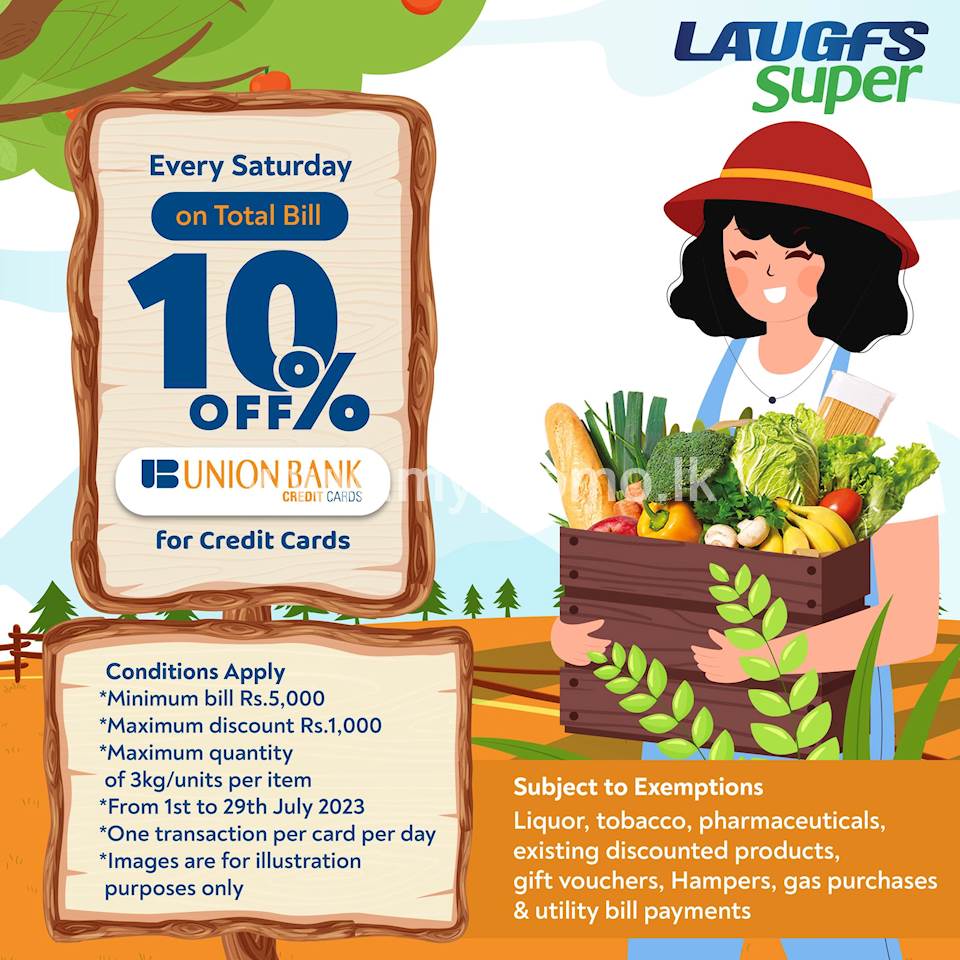 10% Off on Total Bill at LAUGFS Super for Union Bank Credit Cards