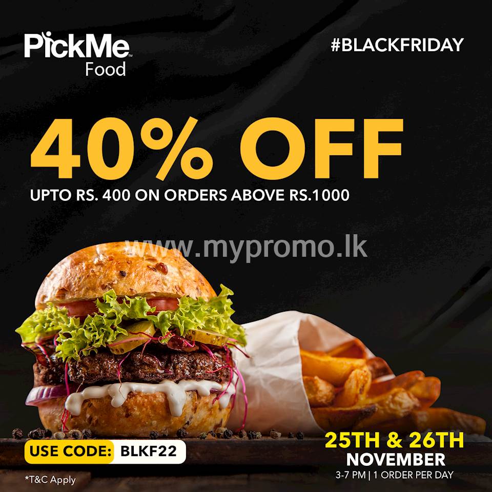 Black Friday with PickMe Food!