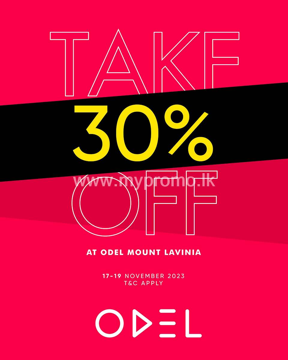 Take 30% off exclusively at ODEL Mount Lavinia
