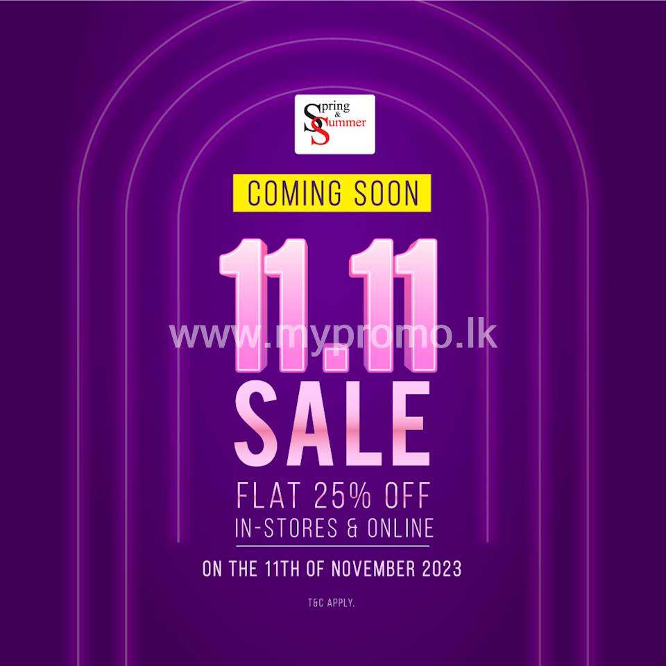 11.11 Sale: Enjoy flat 25% discount at Spring & Summer