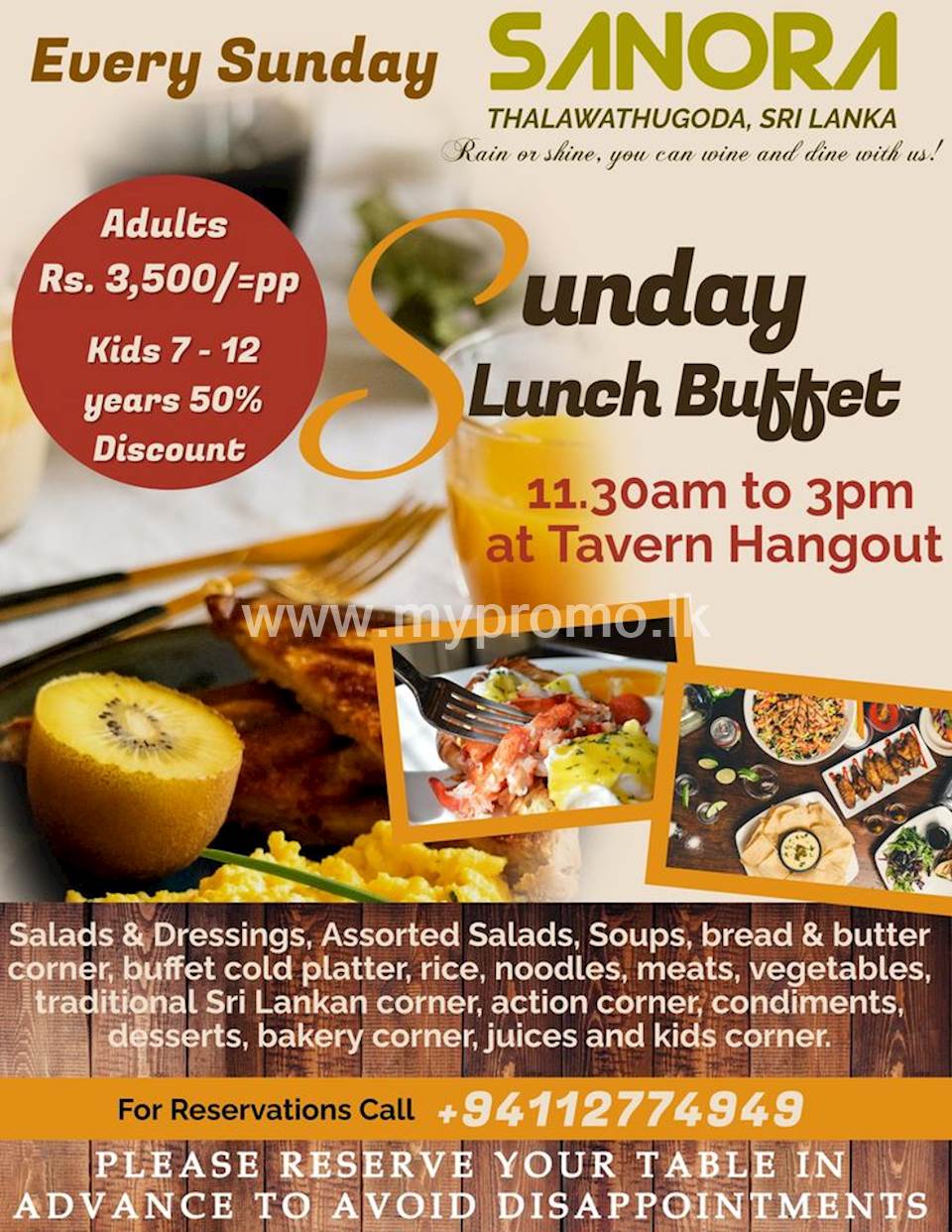 Sunday Lunch Buffet at Sanora
