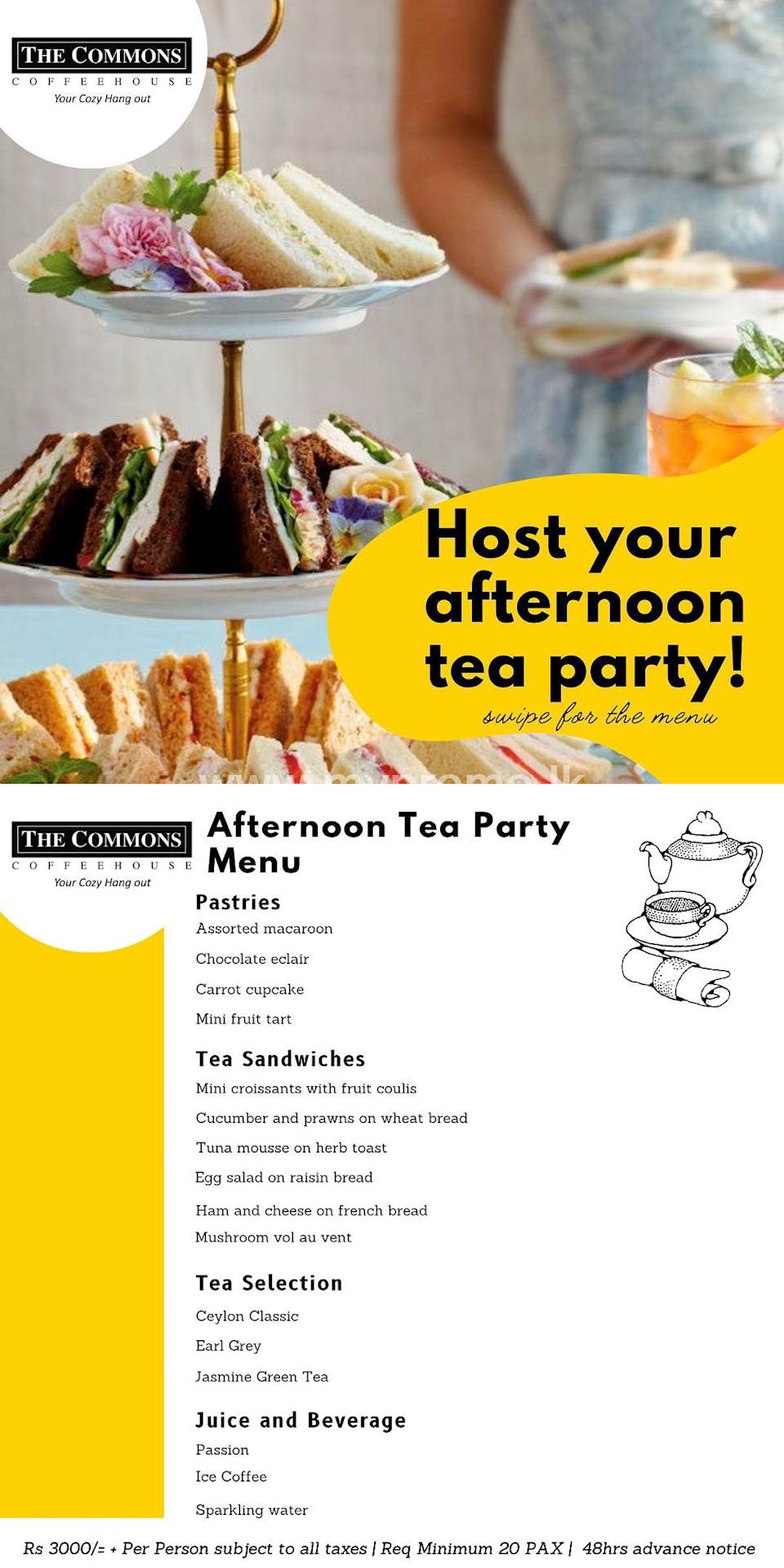 Afternoon Tea Party at The Commons Coffee House