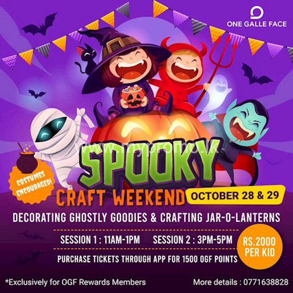Join our Spooky Kids Craft Weekend at One Galle Face