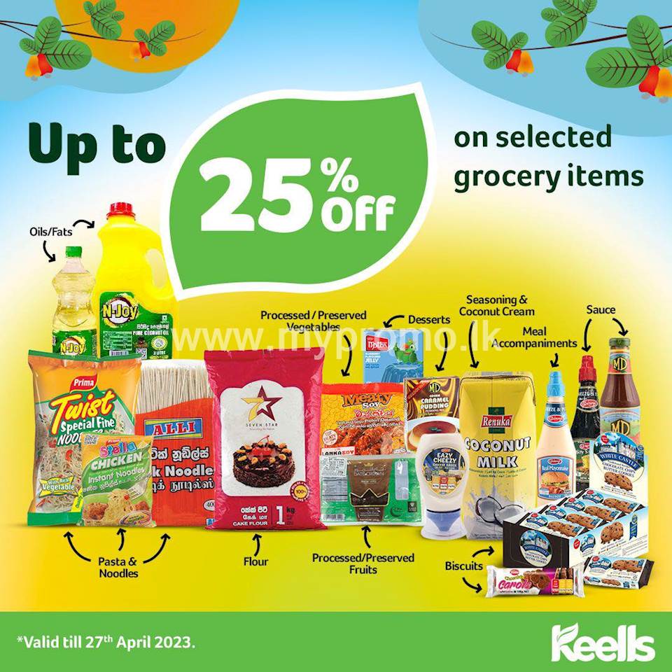 Get up to 25% Off on selected grocery items at Keells