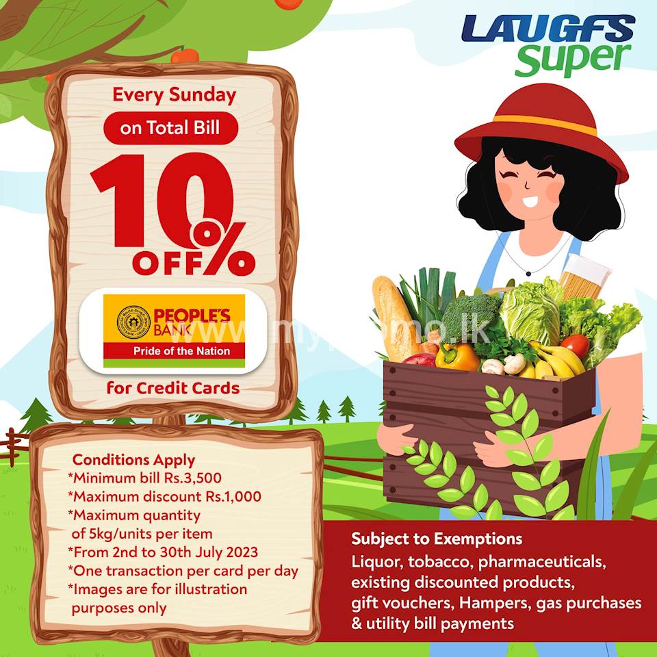 10% Off on Total Bill at LAUGFS Super for People's Bank Credit Cards