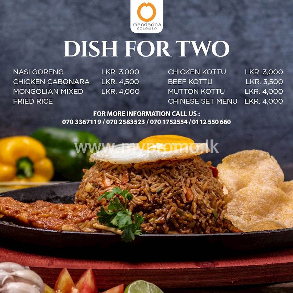 Dish for Two at Mandarina Colombo
