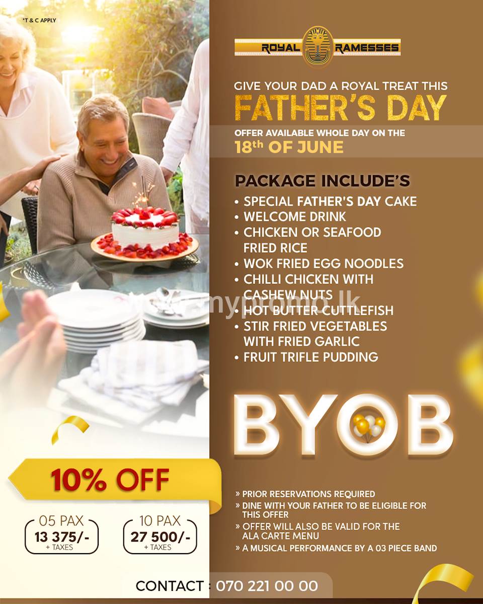 Give your dad Royal treatment this Father's Day with Royal Ramesses