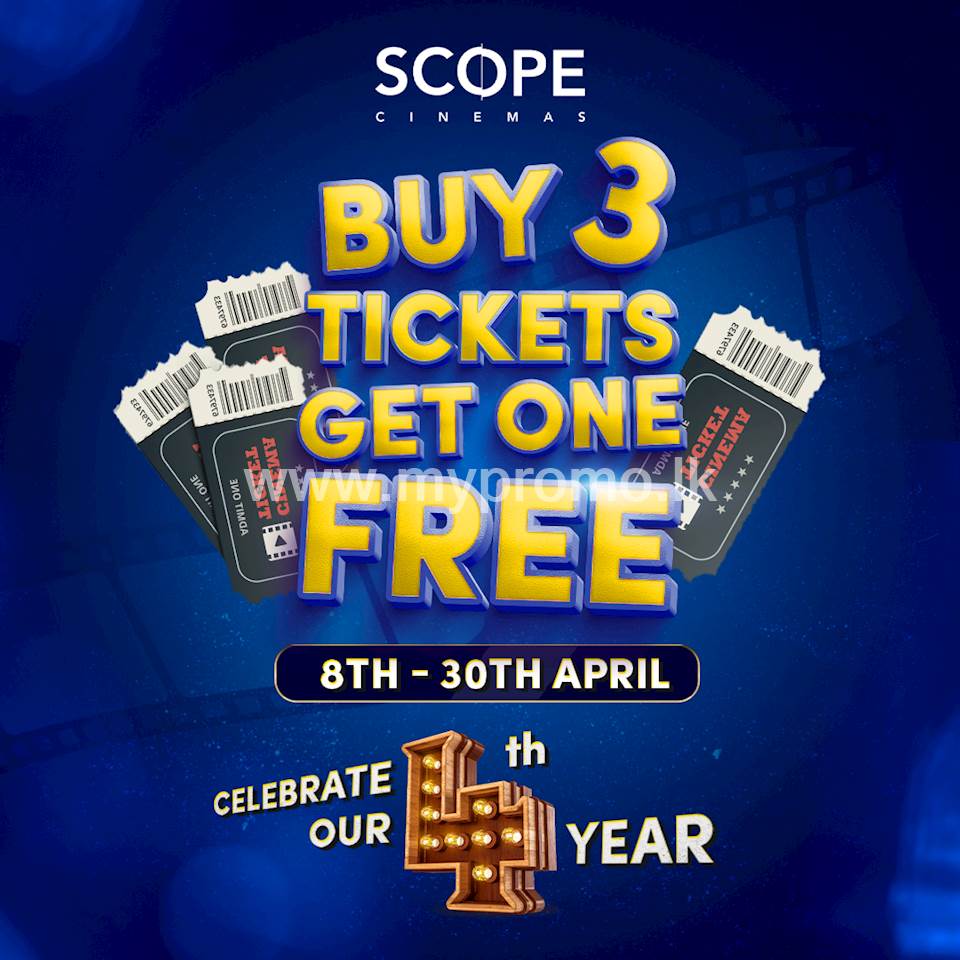 Buy 3 Tickets and Get 1 Free at Scope Cinema