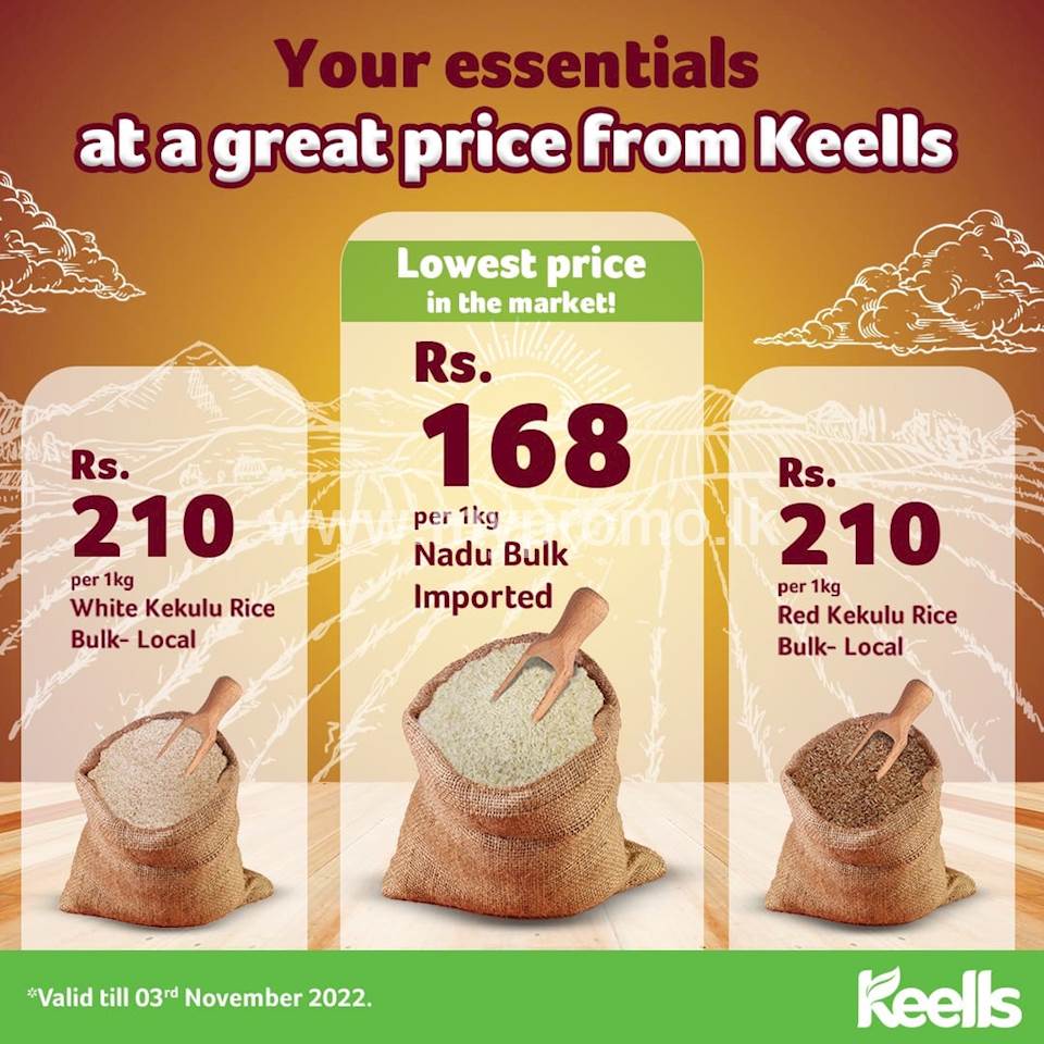 Good quality rice for the best price from Keells