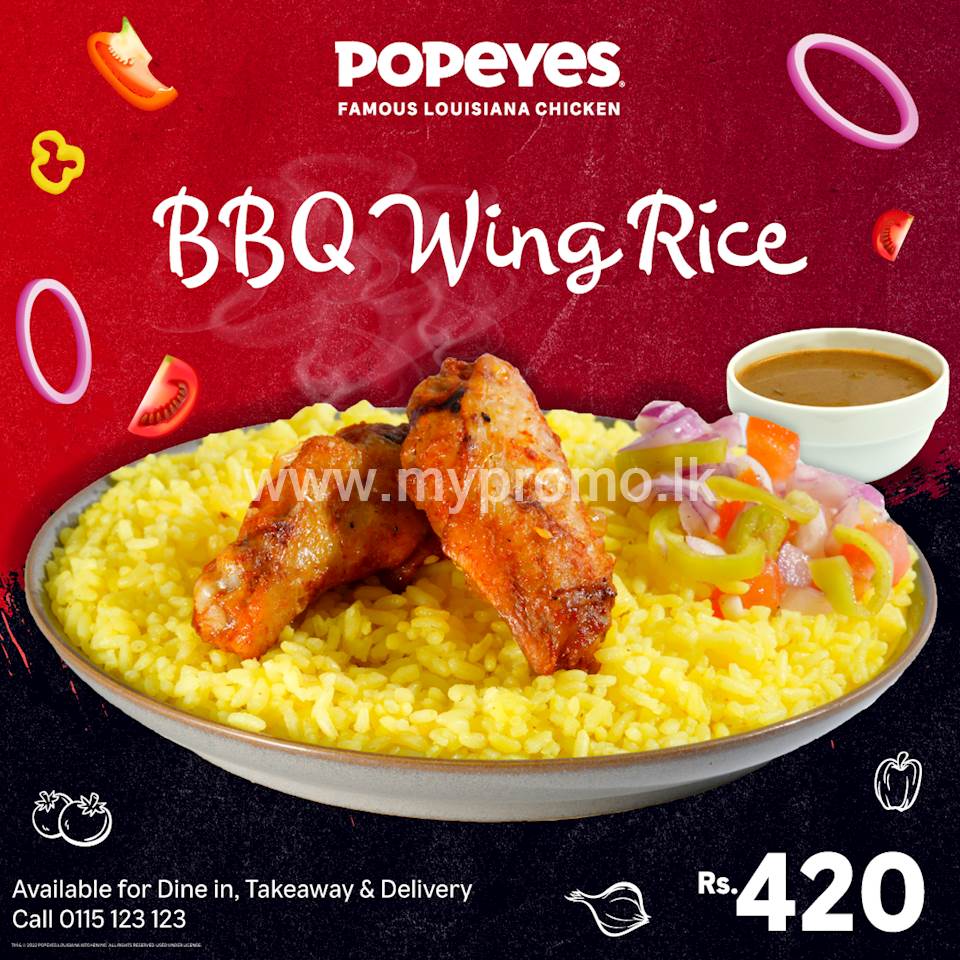 BBQ Wing Rice from Popeyes for just Rs.420!