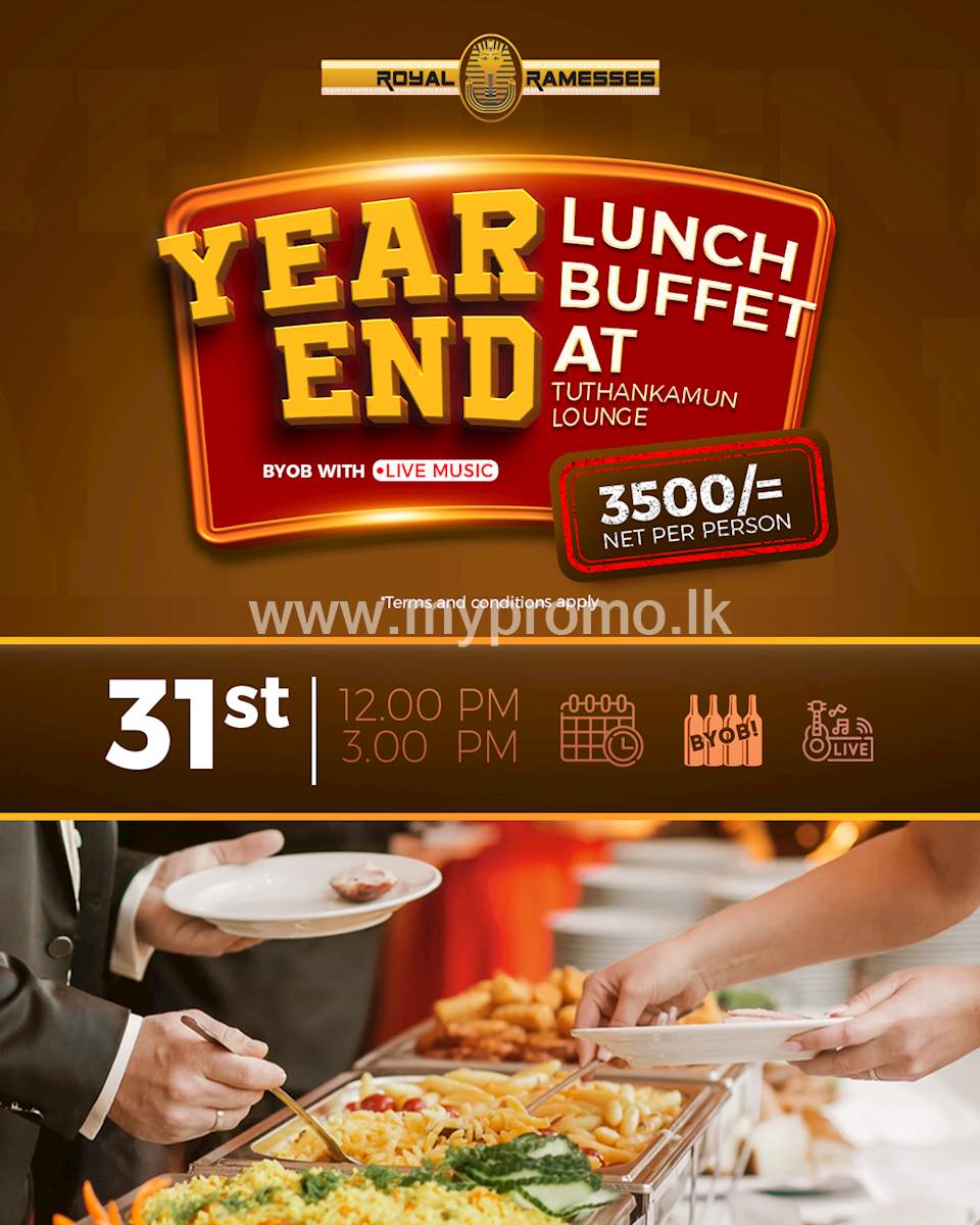 Year End Lunch Buffet at Tuthankamun Lounge in the Royal Ramesses Hotel