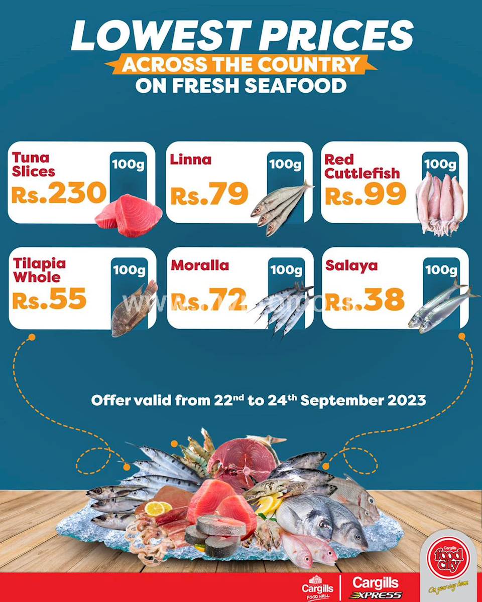 Buy Fresh Seafood at the Lowest Prices across Cargills FoodCity outlets Islandwide!