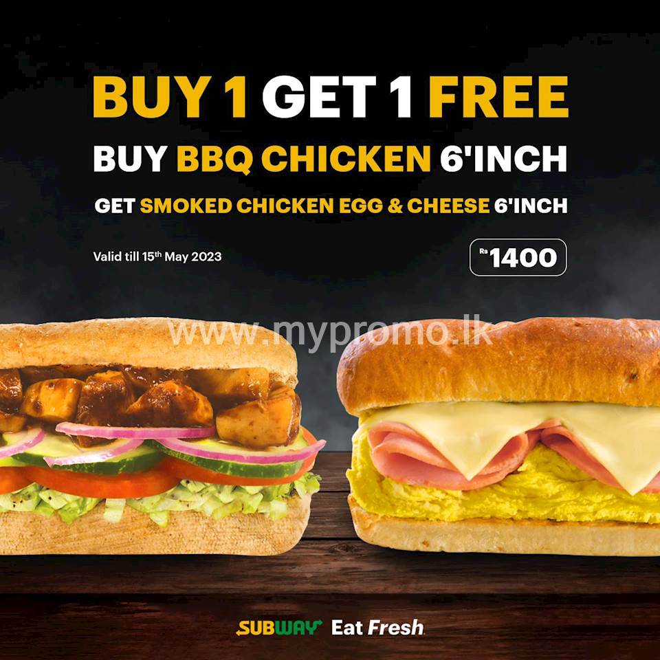 Buy 1 Get 1 Free with Subway