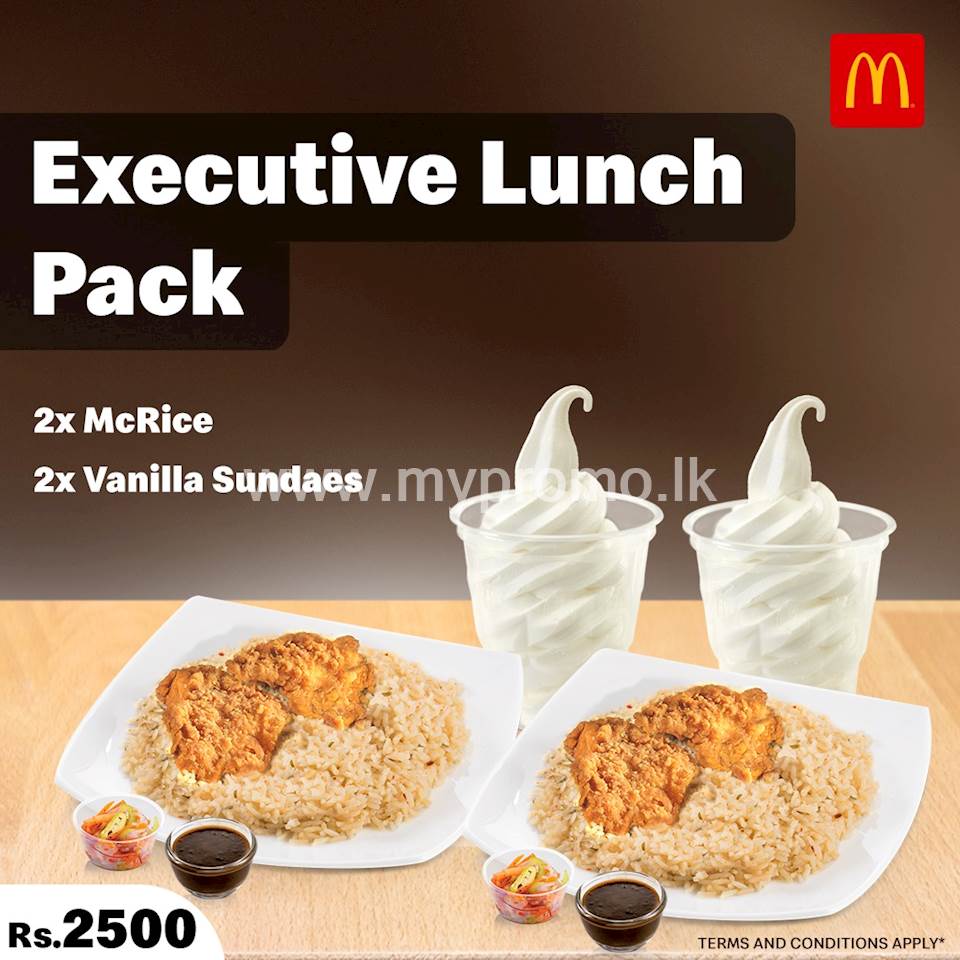 Get 2 McRice and 2 Vanilla Sundaes for just Rs.2,500 at McDonalds