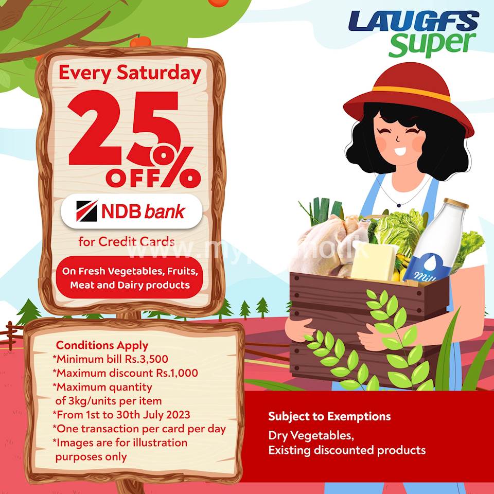 25% Off for NDB Bank Credit Cards at LAUGFS Super