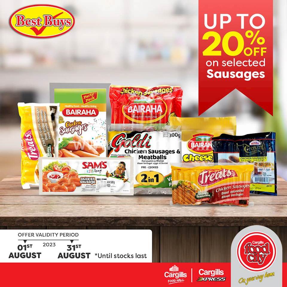 Get up to 20% Off on selected Sausages at Cargills Food City