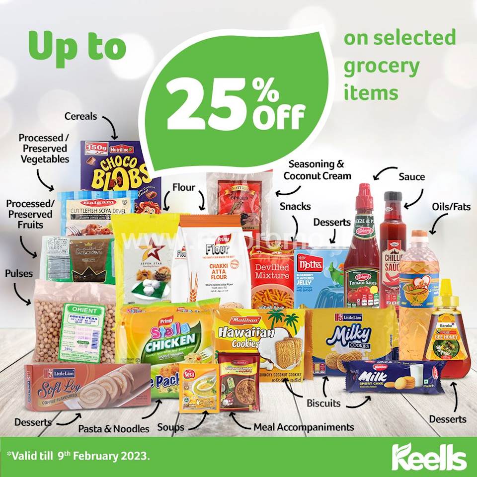 Up To 25% Off On Selected Grocery Items At Keells