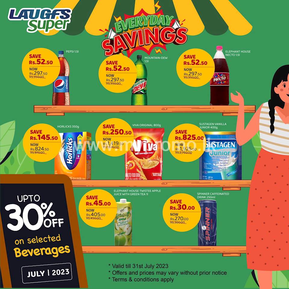 Up to 30% Off on selected Beverages at LAUGFS Super