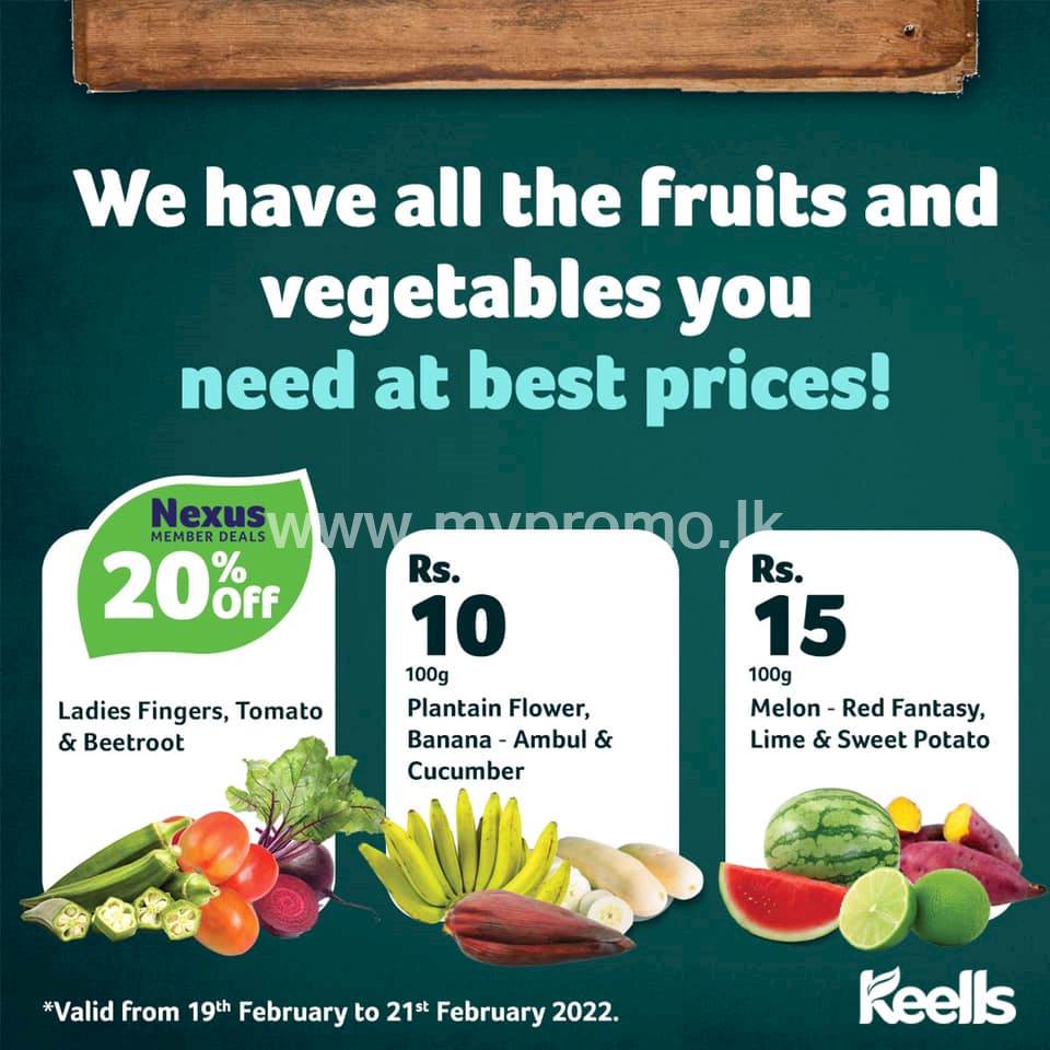 Fruits and Vegetables at Best Prices from keells