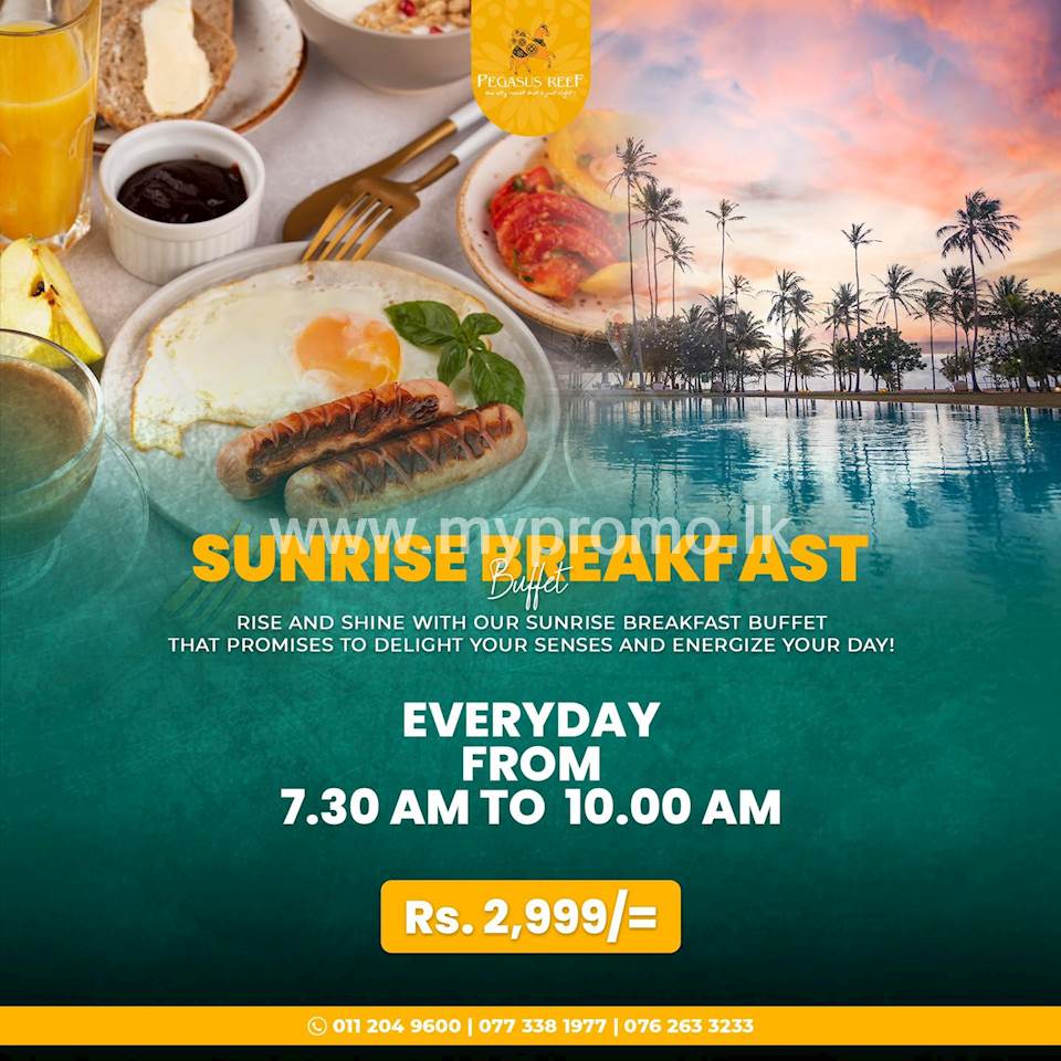 Sunrise breakfast buffet at Pegasus Reef Hotel