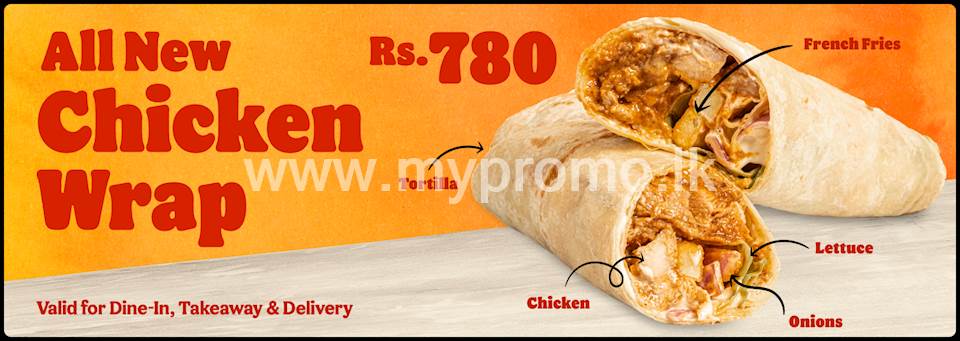 Chicken Wrap for Rs. 780 at Burger King