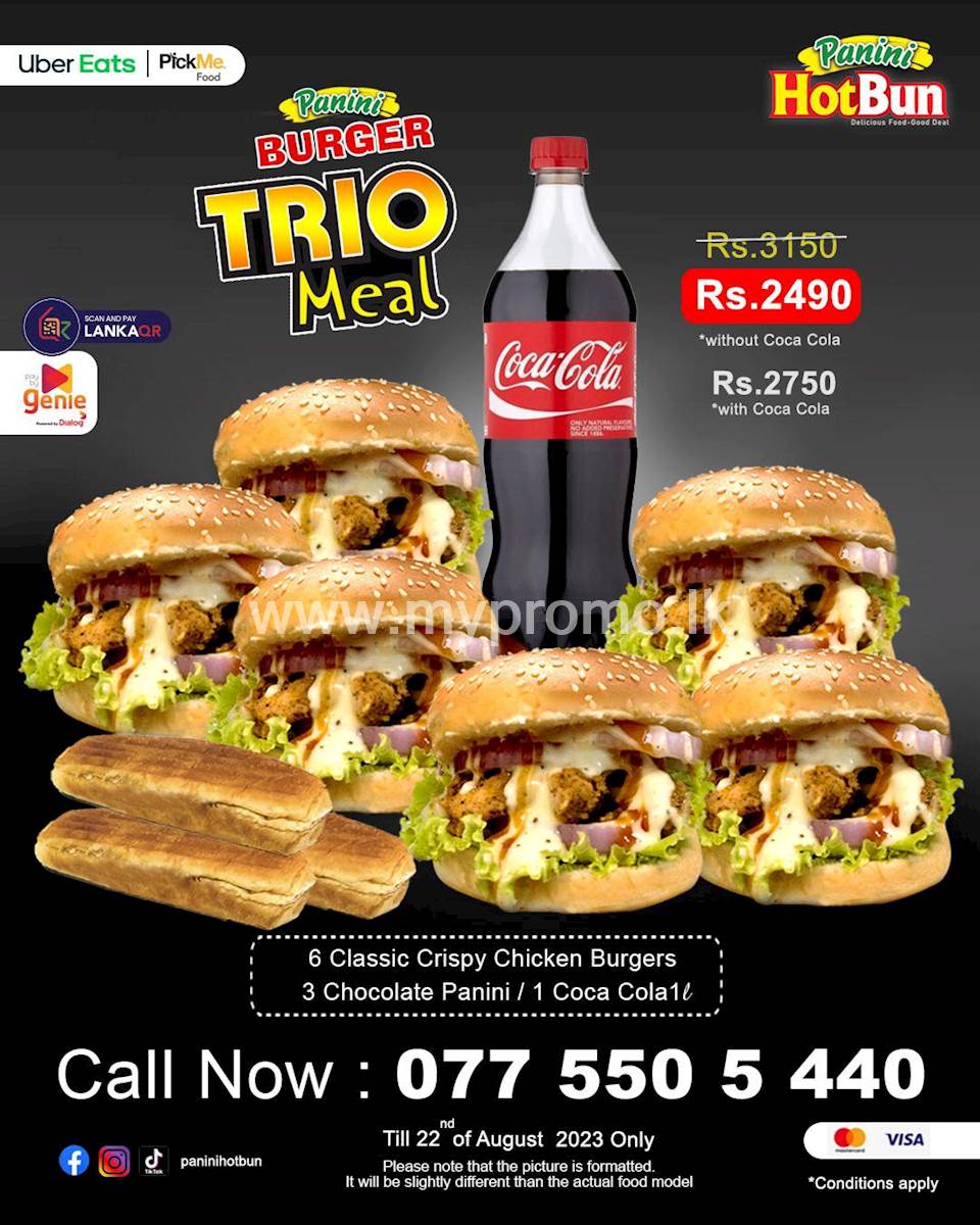 Panini Burger Trio Meal!