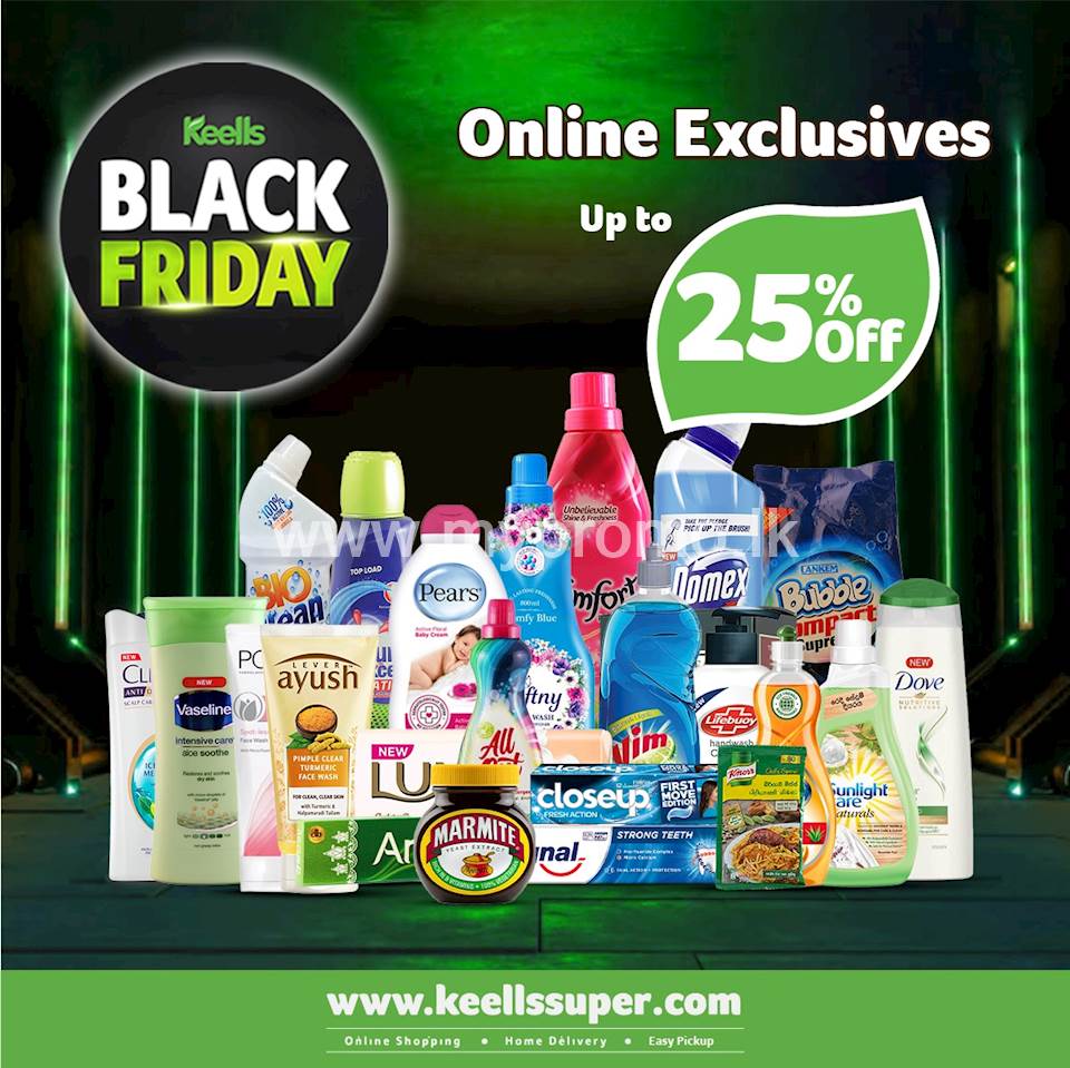 Online Exclusive: Massive discounts of up to 25% on your favourite products from Keells