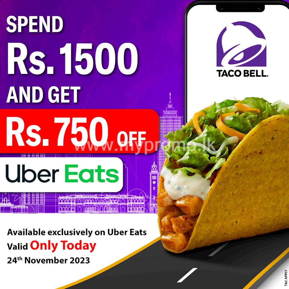 Spend Rs. 1500 and get Rs. 750 off on your total bill on Uber Eats at