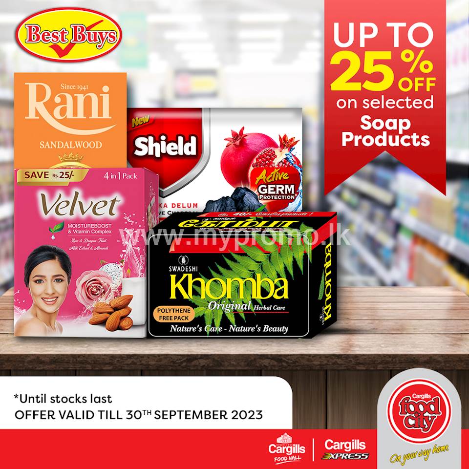 Get up to 25% Off on selected Soap Products at Cargills Food City