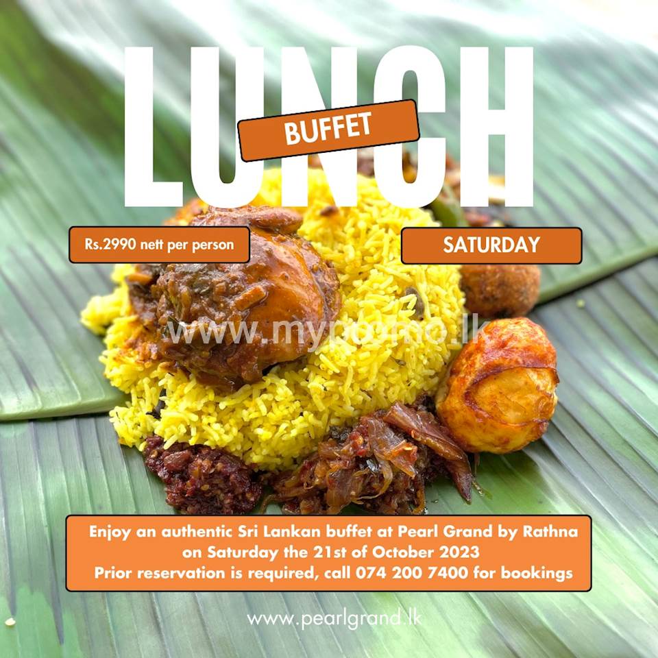 Enjoy an authentic Sri Lankan buffet at Pearl Grand by Rathna this Saturday