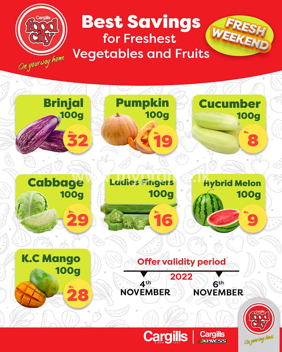 Buy Fresh Fruits and Vegetables at the Best Savings across Cargills