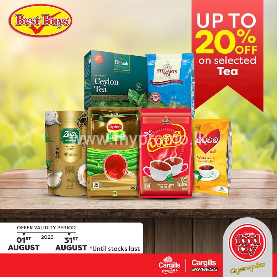 Get up to 20% Off on selected Tea at Cargills Food City