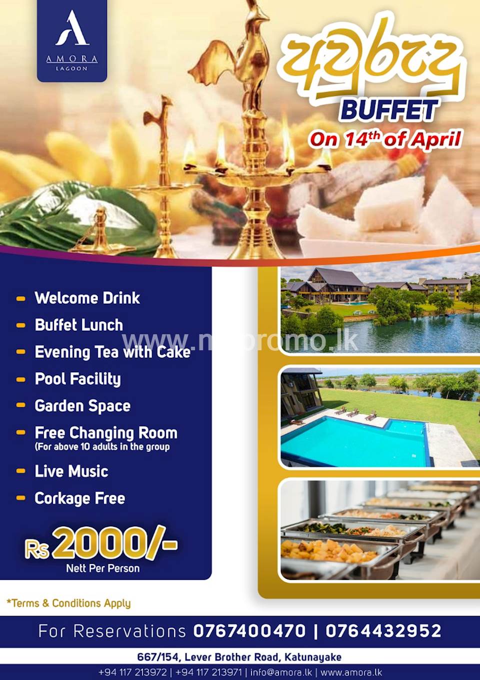 Avurudu buffet at Amora Lagoon