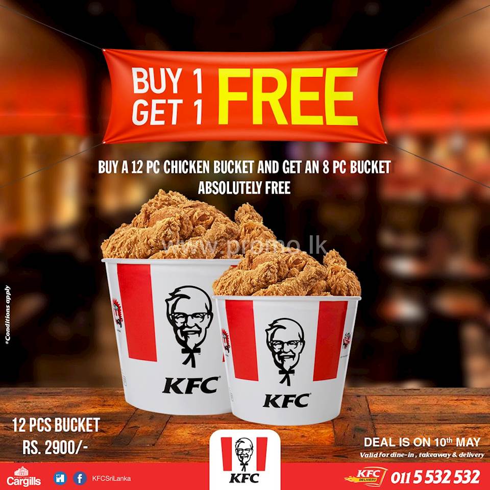 Its the buy one get one free! Get a 12PC Hot & Crispy Bucket and get an ...