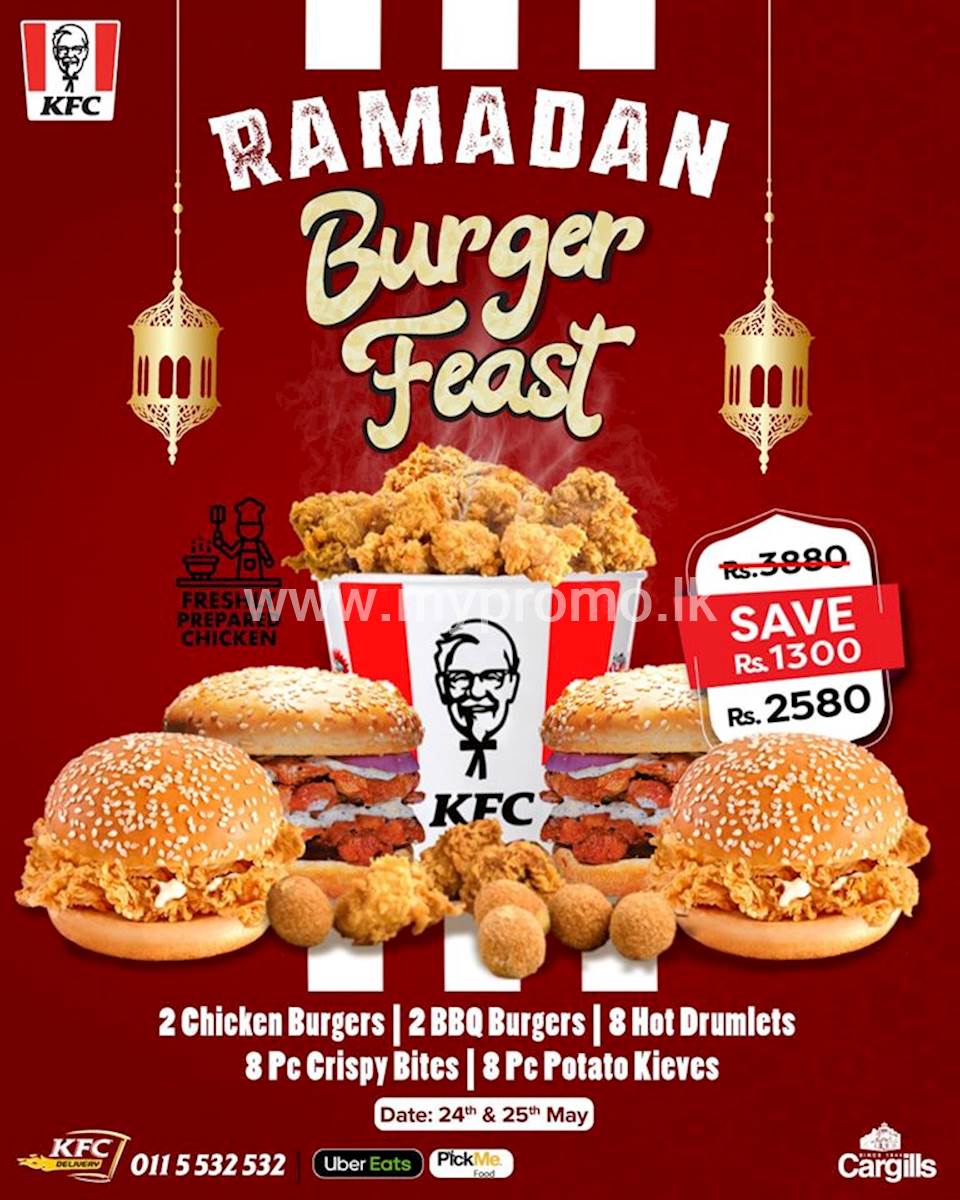 Ramadan Burger Feast At Kfc Sri Lanka