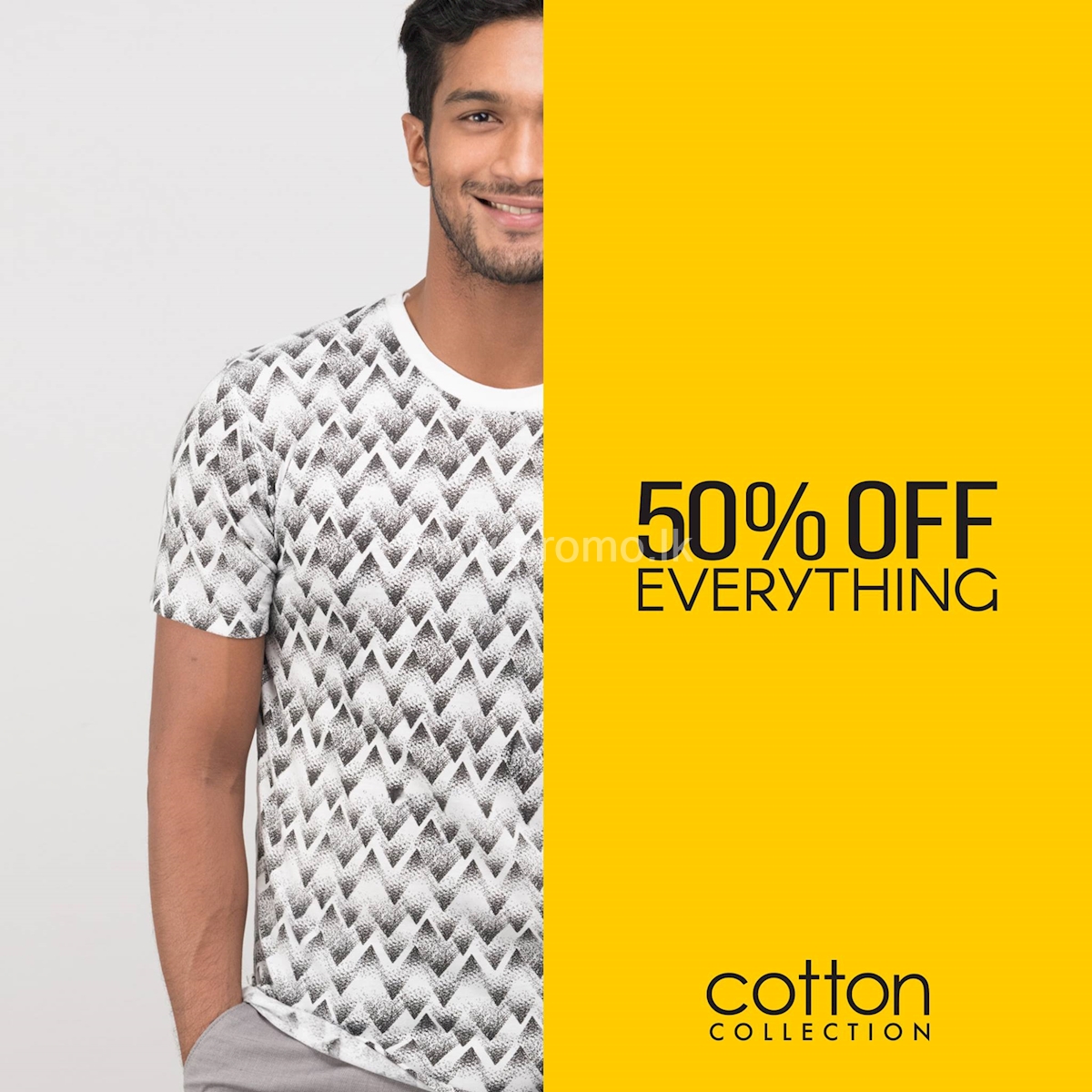 50% Off on everything for Men at Cotton Collection