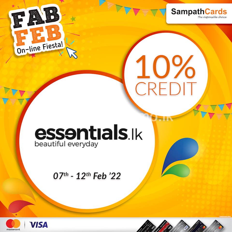 Get 10 For Sampath Bank Credit Cards At Essentialslk 9073