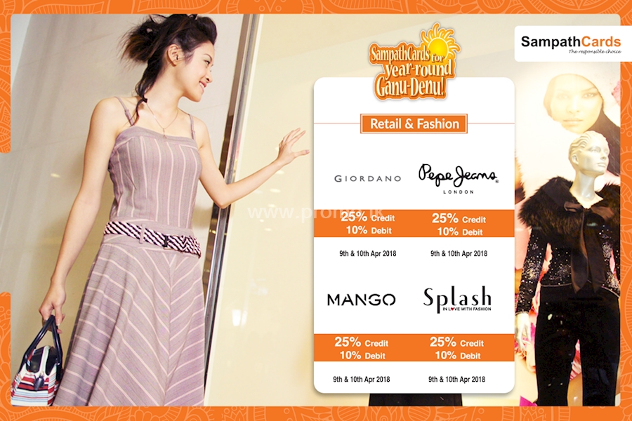 Up to 25% Off at the following outlets for Sampath Cardholders