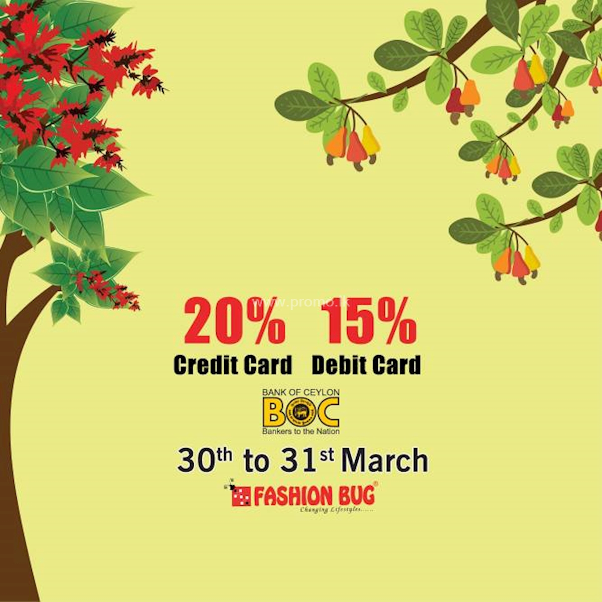 Up to 20% Off for BOC Cards at Fashion Bug